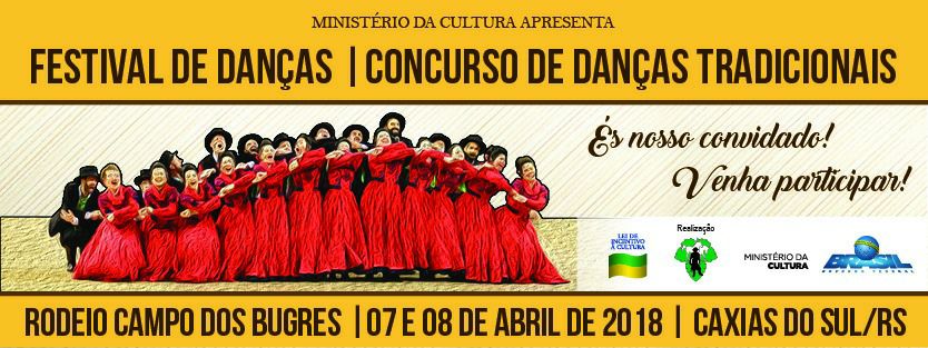 Festival de Danças Tradicionais, do CTG Campo dos Bugres, está com inscrições abertas até 04 de abril